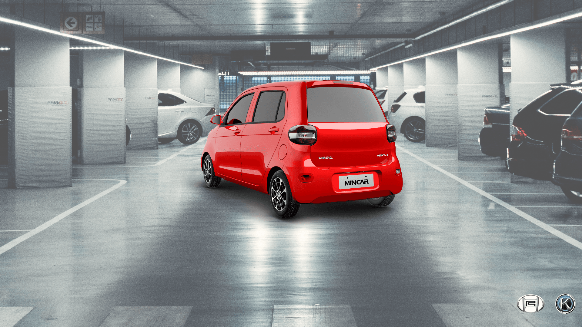 MINOVA Future Gray at a futuristic charging station